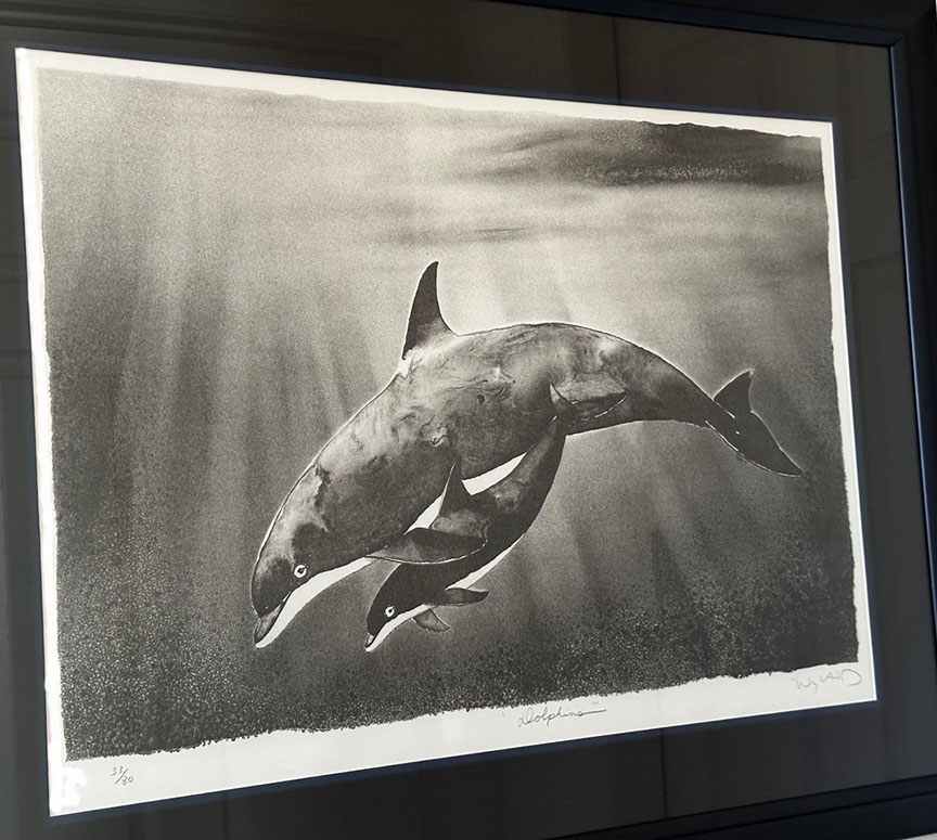 Wyland - Dolphins - Limited Edition Stone Lithograph
