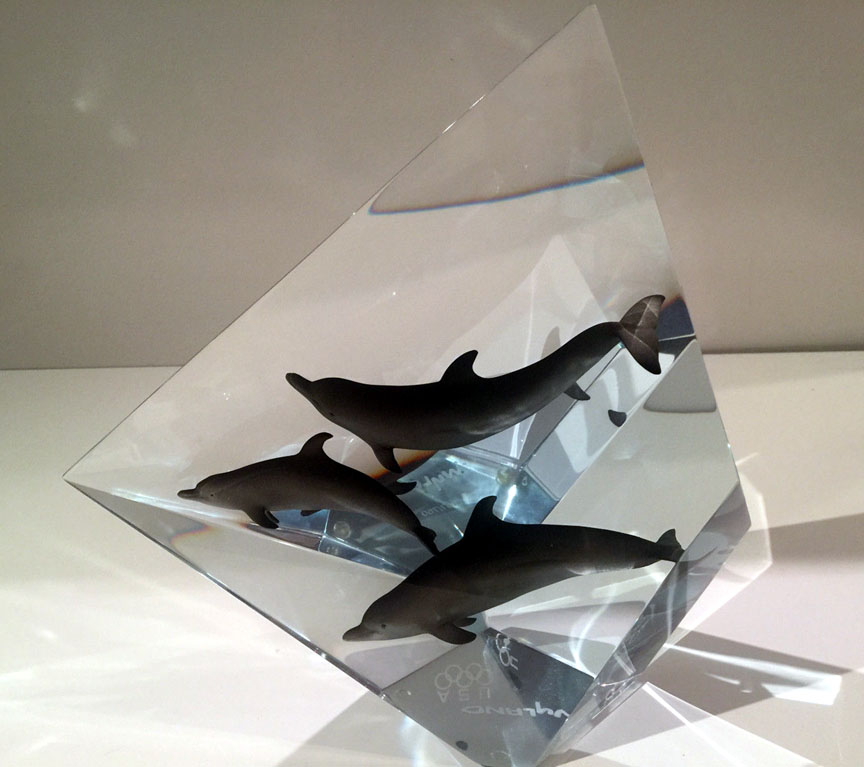 Wyland - Faster, Higher, Stronger - Limited Edition Lucite Sculpture