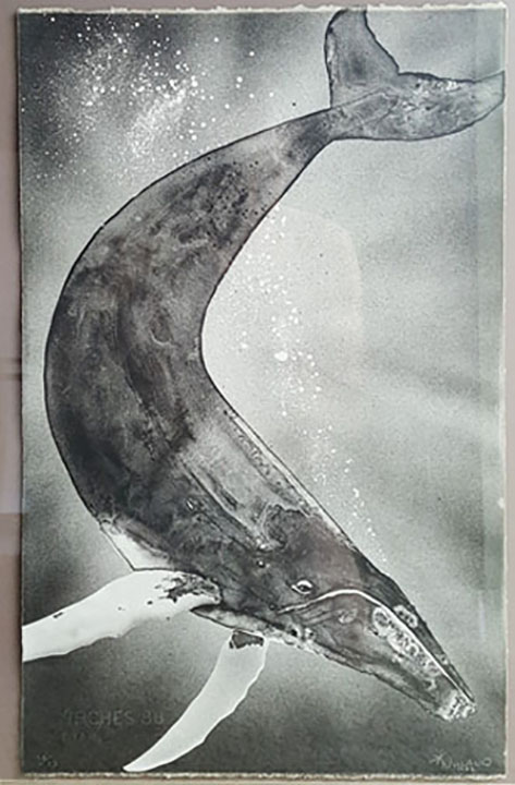 Wyland - Humpback Whale - Limited Edition Stone Lithograph