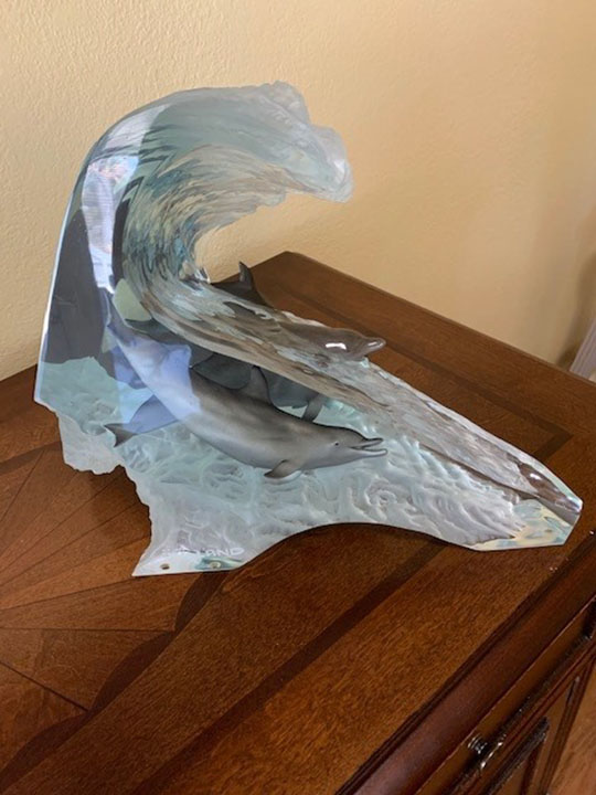 Wyland - Surf Riders - Limited Edition Acrylic Sculpture