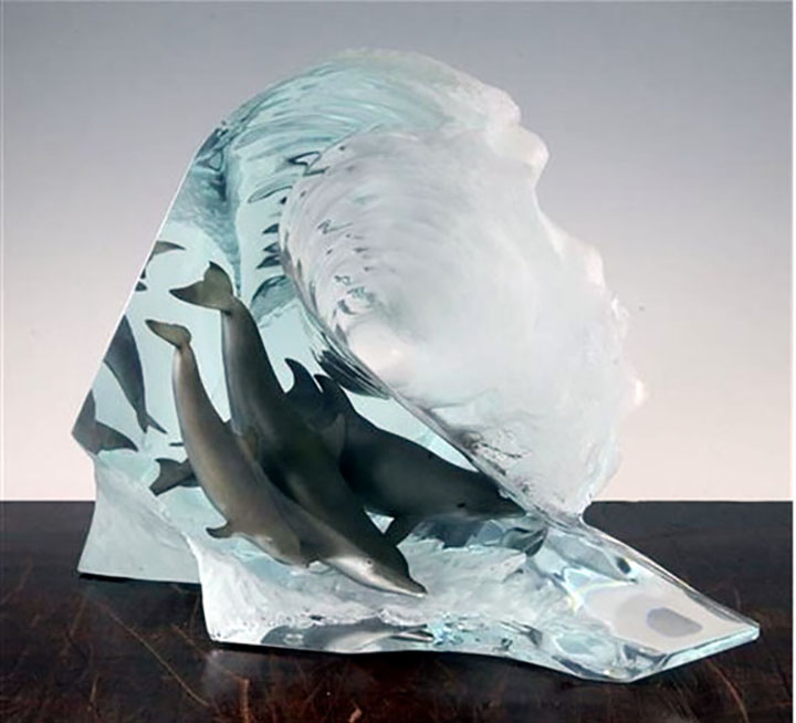 Wyland - The Big Wave - Limited Edition Lucite Sculpture
