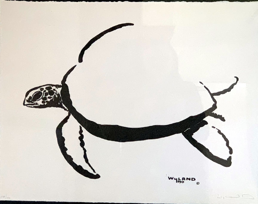 Wyland - Sea Turtle - Limited Edition Sumi-e Brush