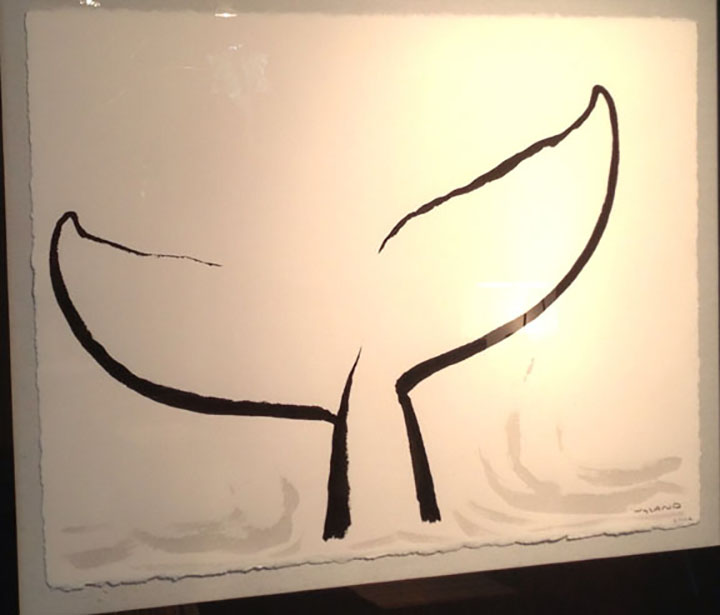 Wyland - Whale Tail - Original Painting - Chinese Brush Stroke