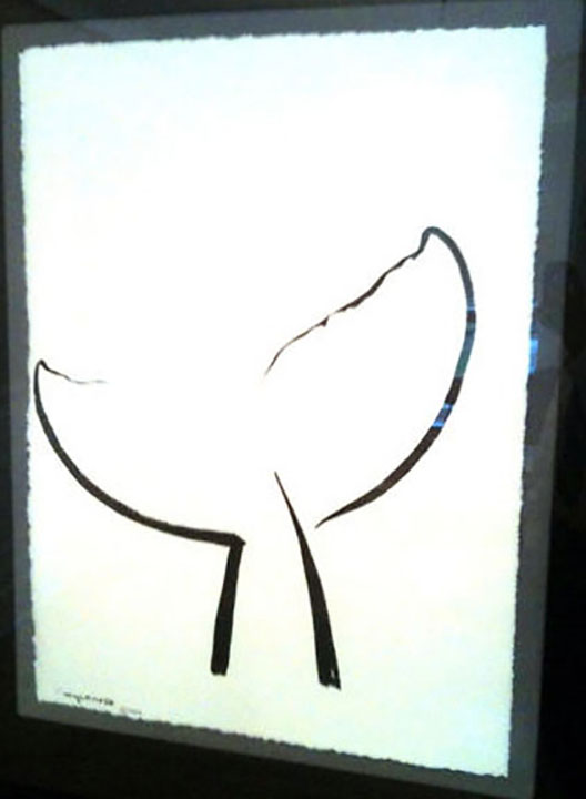 Wyland - Whale Tail - Original Painting - Chinese Brush Stroke