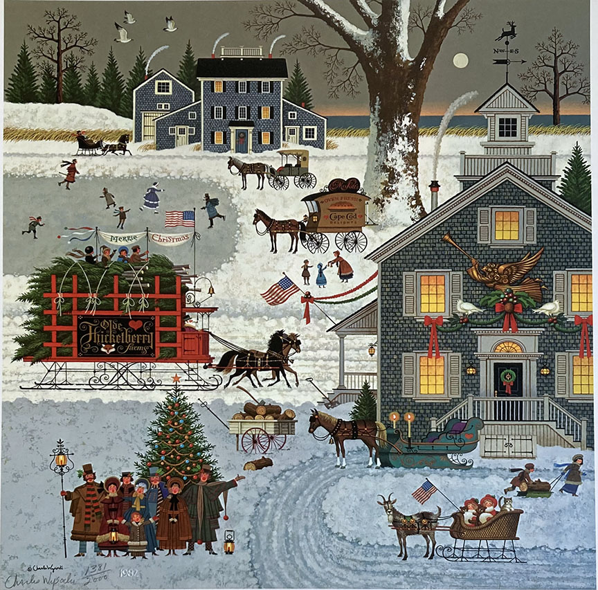 Charles Wysocki - 1982 Christmas Greeting - Limited Edition Lithograph