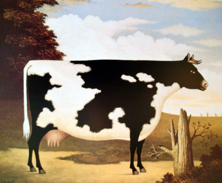 Charles Wysocki - Cow - Limited Edition Lithograph