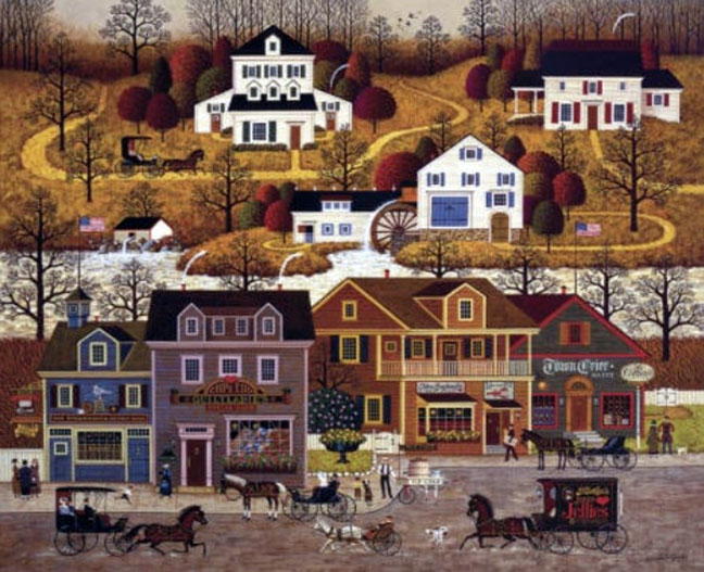 Charles Wysocki - Hawk River Hollow - Limited Edition Lithograph