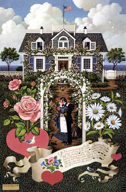 Charles Wysocki - Home Is My Sailor - Limited Edition Lithograph