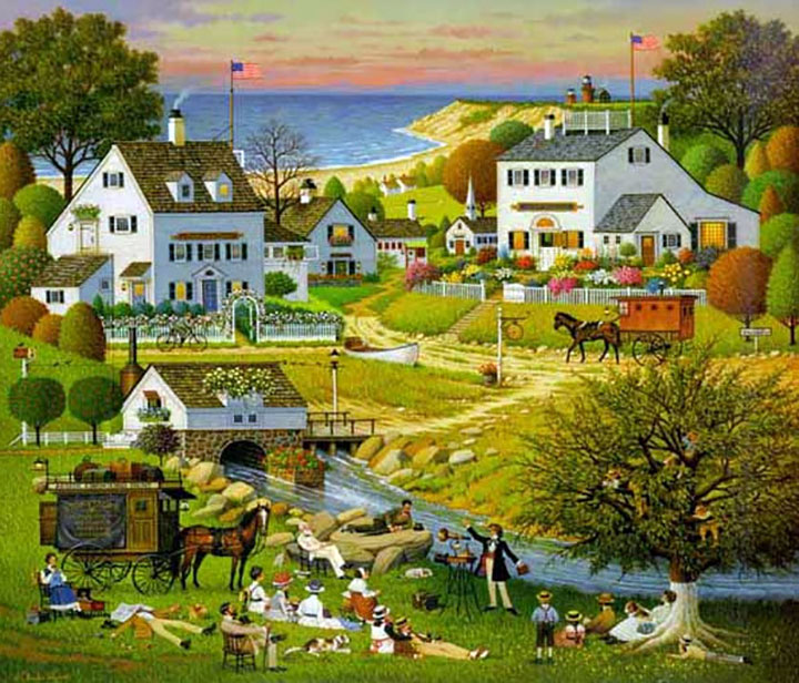 Charles Wysocki - The Hound of the Baskervilles - Limited Edition Lithograph