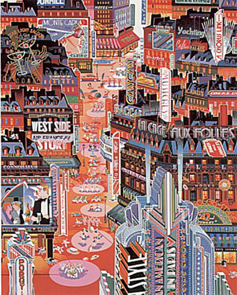 Hiro Yamagata - An American in Paris - Limited Edition Serigraph