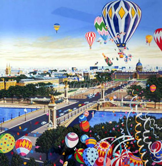 Hiro Yamagata - Balloon Race - Limited Edition Serigraph