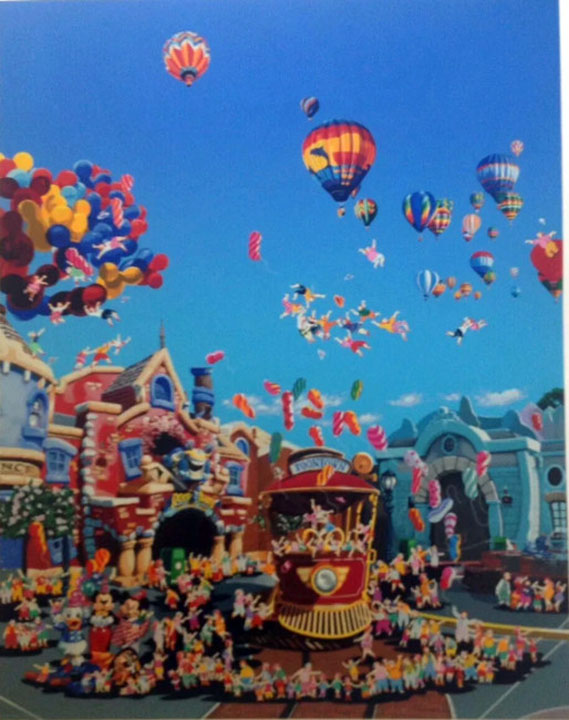 Hiro Yamagata - Toon Town Celebration - Limited Edition Serigraph