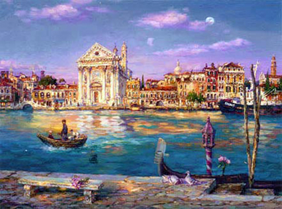 Cao Yong - Across The Canal - Limited Edition Giclee on Canvas