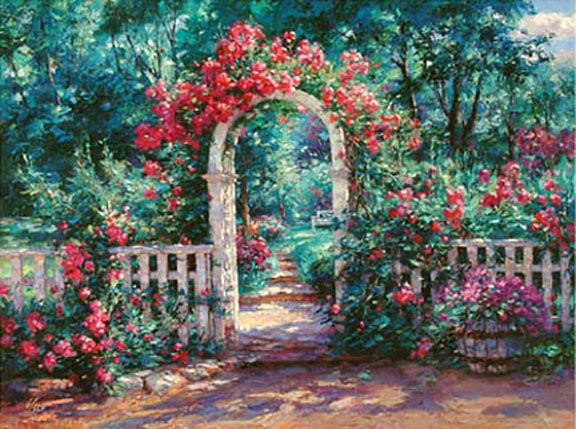 Cao Yong - Garden Arch - Limited Edition Giclee on Canvas