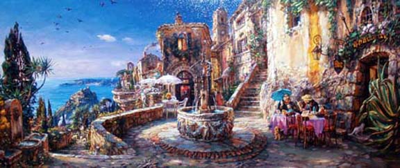 Cao Yong - Mediterranean Sunrise - Limited Edition Giclee on Canvas