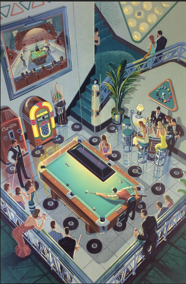 Michael Young - Eight Ball In The Corner - Limited Edition Serigraph