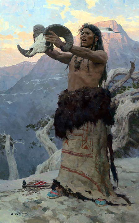 Herndon Fine Art offers authenticated Z.S. Liang fine art, including rare hand-signed limited edition canvas giclées, historical Native American oil paintings, and museum-grade Western masterworks.