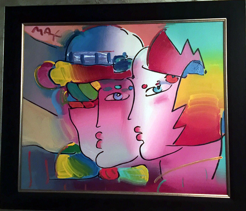 Peter Max - M Series: Zero W Profile-Ver 1 #3 - Original Painting - Acrylic on Canvas