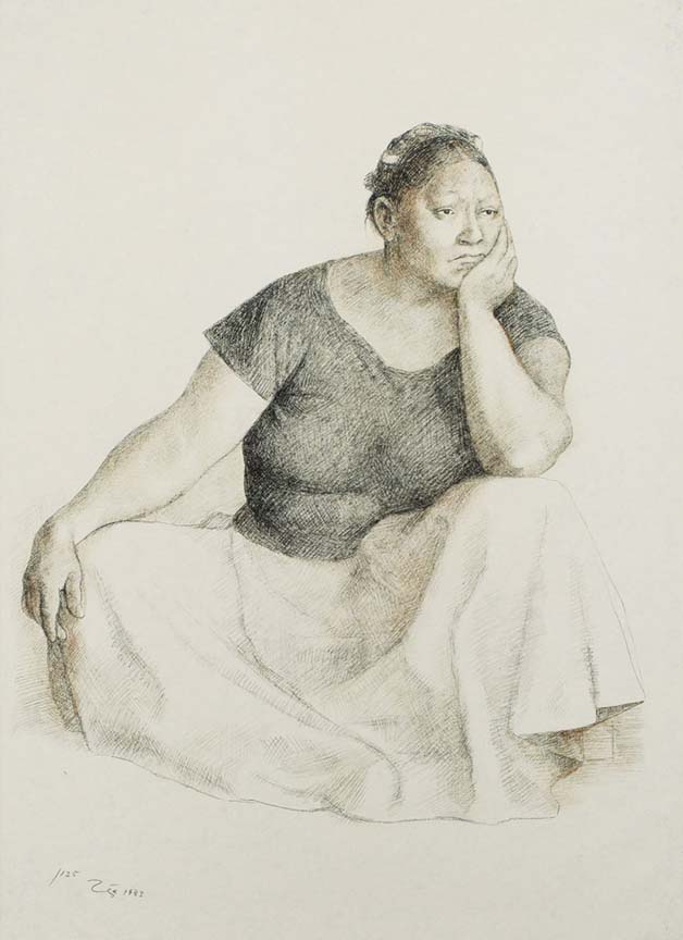 Francisco Zuniga - Rosa Sentada - Limited Edition Lithograph