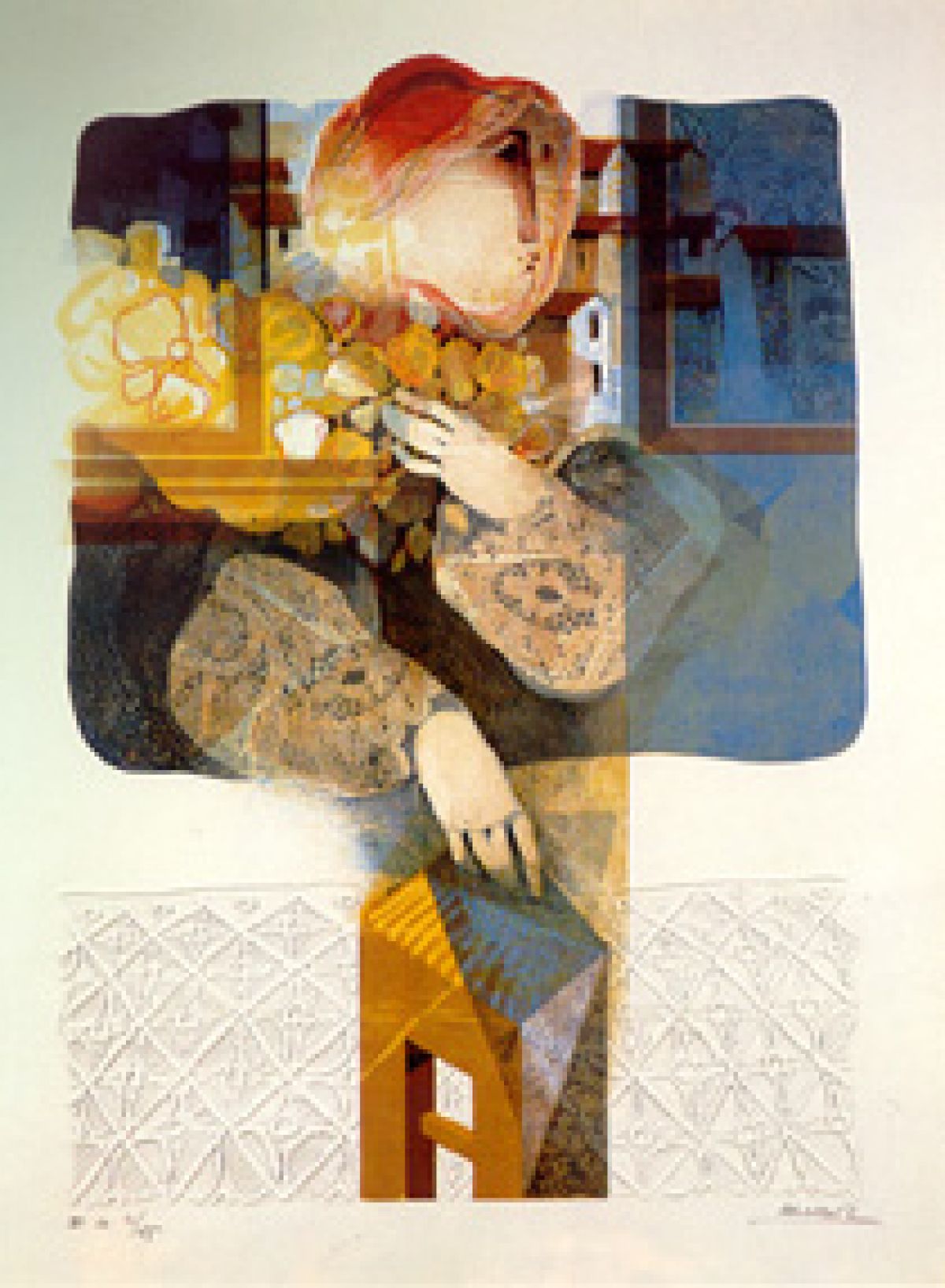 Sunol Alvar - Interieurs Suite Bleue - Limited Edition Lithograph