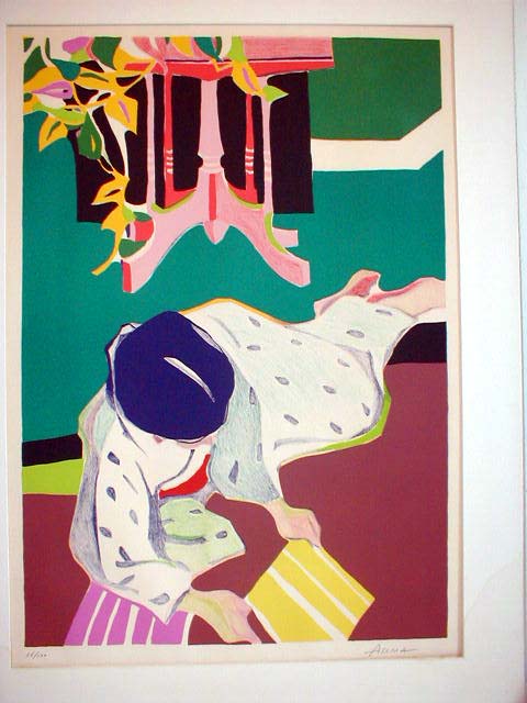 Tadashi Asoma - Quiet Reader - Limited Edition Lithograph