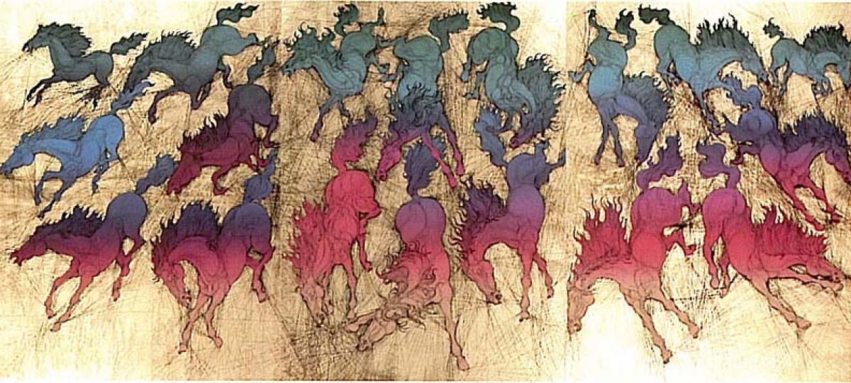Guillaume Azoulay - Cavalcade I, II, III - Limited Edition Serigraph 