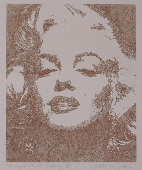 Guillaume Azoulay - Happy Birthday Marilyn Monroe - Limited Edition Etching 