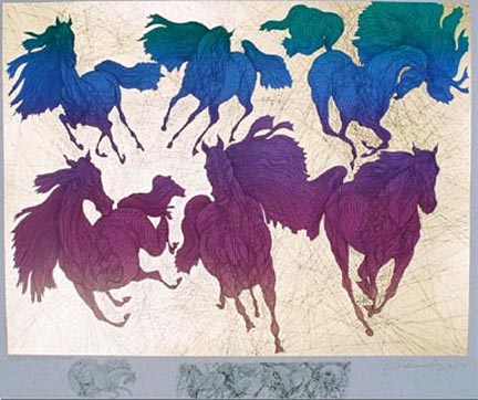 Guillaume Azoulay - Spring Cavalcade - Limited Edition Serigraph