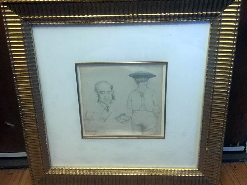 Charles Bragg - Sketch for "Bank Loan" - Original Painting - Graphite Drawing