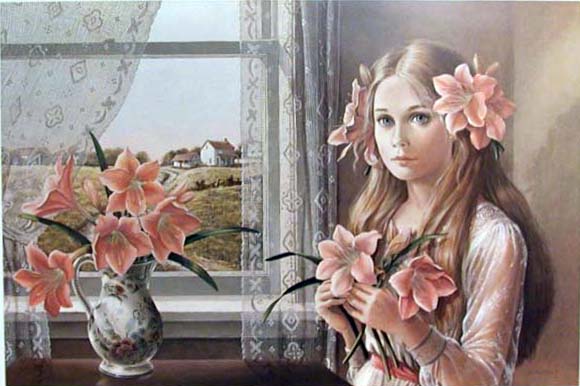 Pati Bannister - Amaryllis - Limited Edition Lithograph