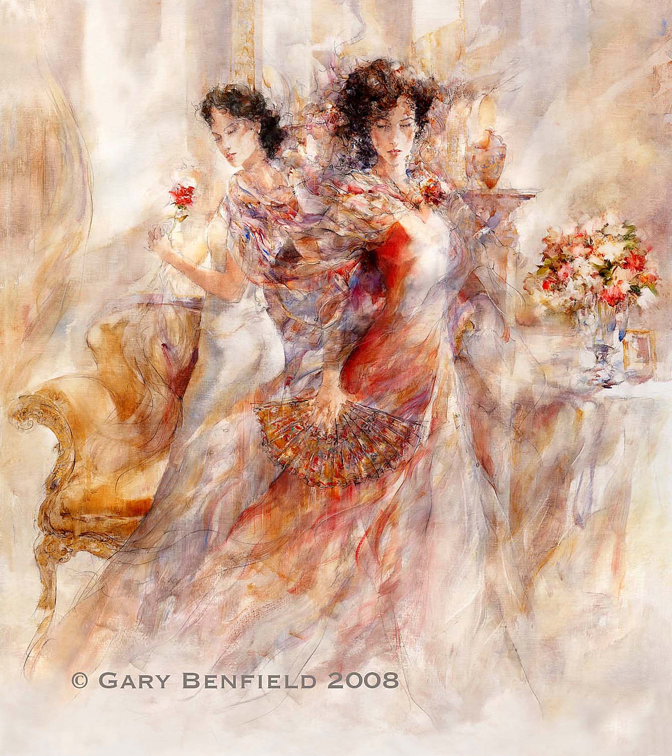 Gary Benfield - La Promenade II - Limited Edition Giclee on Canvas