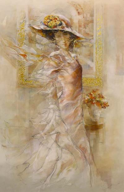 Gary Benfield - Florentina - Original Painting - Oil on Paper
