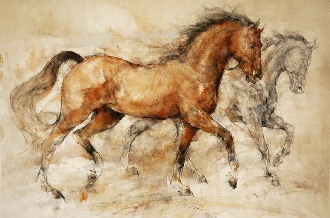 Gary Benfield - Horse Study - Original Painting - Oil on Gessoed Paper