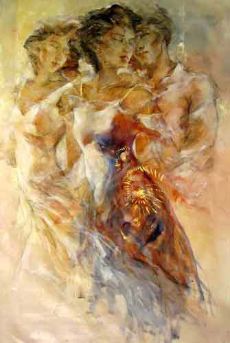 Gary Benfield - Love Secrets - Original Painting - Mixed Media on Canvas