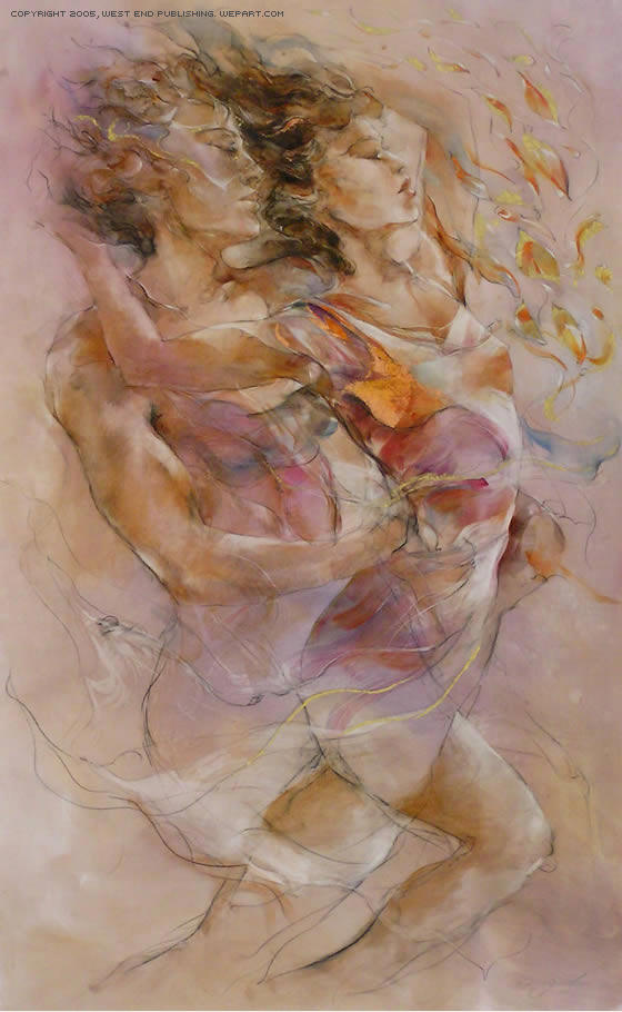 Gary Benfield - Lover's Embrace - Original Painting - Oil on Canvas