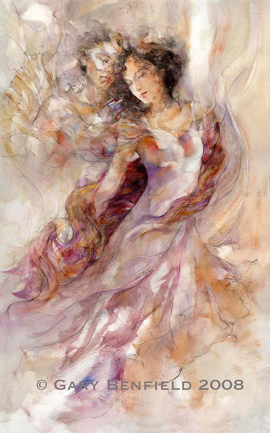 Gary Benfield - Purple Shawl - Limited Edition Giclee on Canvas