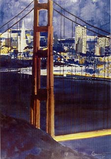 Tony Bennett - Golden Gate Bridge - Limited Edition Lithograph