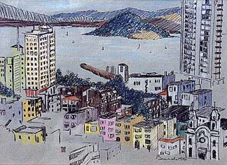 Tony Bennett - San Francisco - Original Painting - Pastel Pen and Ink