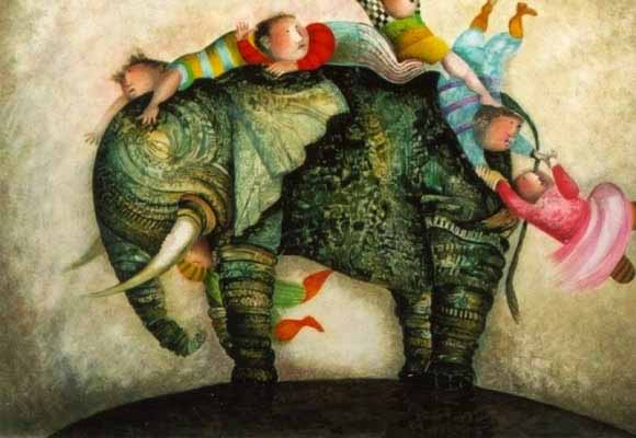Graciela Rodo Boulanger - Cher Elephant - Limited Edition Lithograph