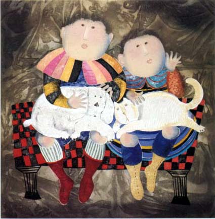 Graciela Rodo Boulanger - Chat et Chien I - Limited Edition Etching