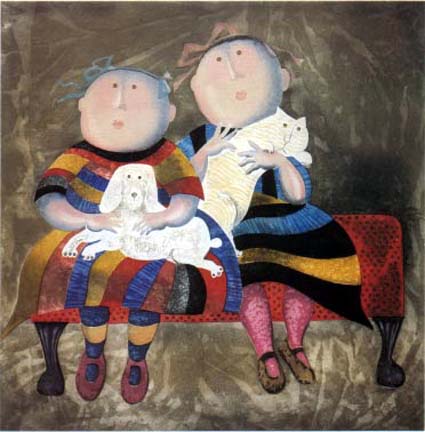 Graciela Rodo Boulanger - Chat et Chien II - Limited Edition Etching