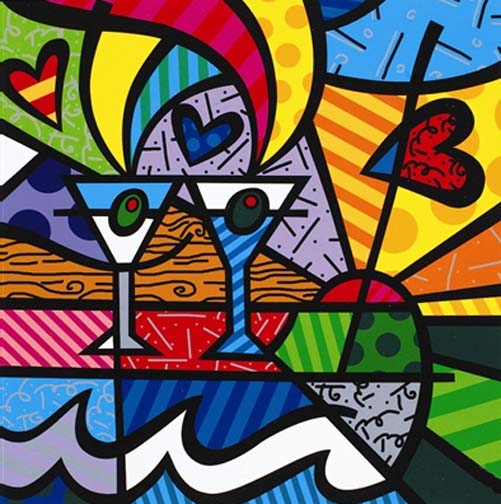 Romero Britto - Happy Hour - Limited Edition Giclee