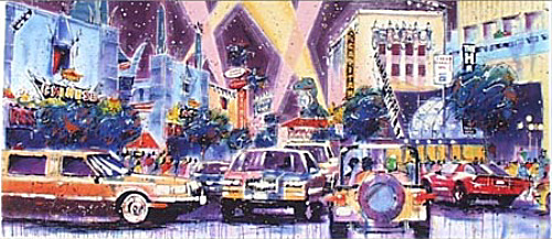 Michael Bryan - Hollywood Blvd - Limited Edition Serigraph