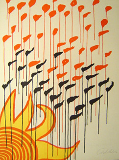 Alexander Calder - Rain Drops II - Limited Edition Lithograph