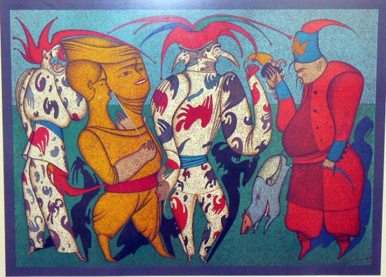 Mihail Chemiakin - Golden Gladiator - Limited Edition Lithograph