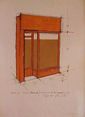 Javacheff Christo - Orange Storefront - Limited Edition Lithograph