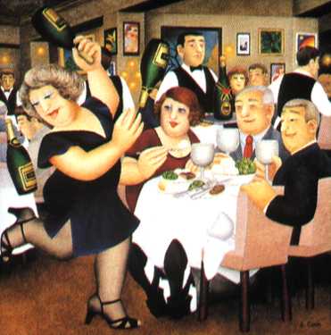 Beryl Cook - Dining Out - Limited Edition Lithograph
