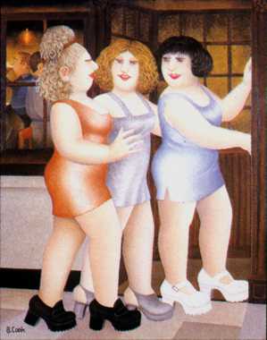 Beryl Cook - Satin Dresses - Limited Edition Serigraph