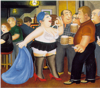 Beryl Cook - Strippergram - Limited Edition Serigraph