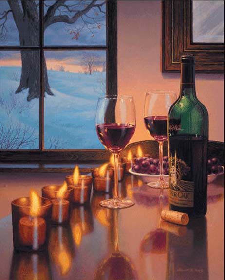 Robert Copple - Cold Outside, Warm in my 
			Heart - Limited Edition Giclee on Canvas